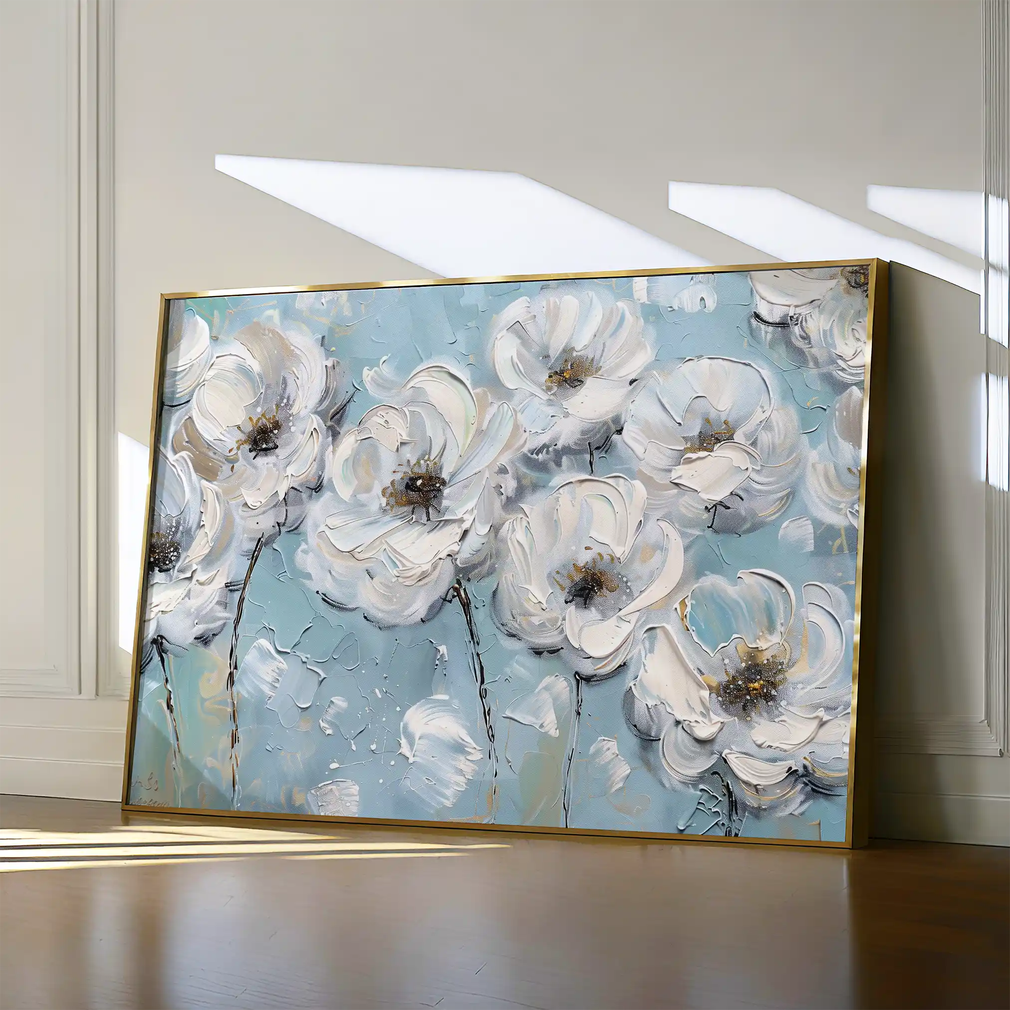 Floral 549 Canvas Art 60 x 40 cm / Black