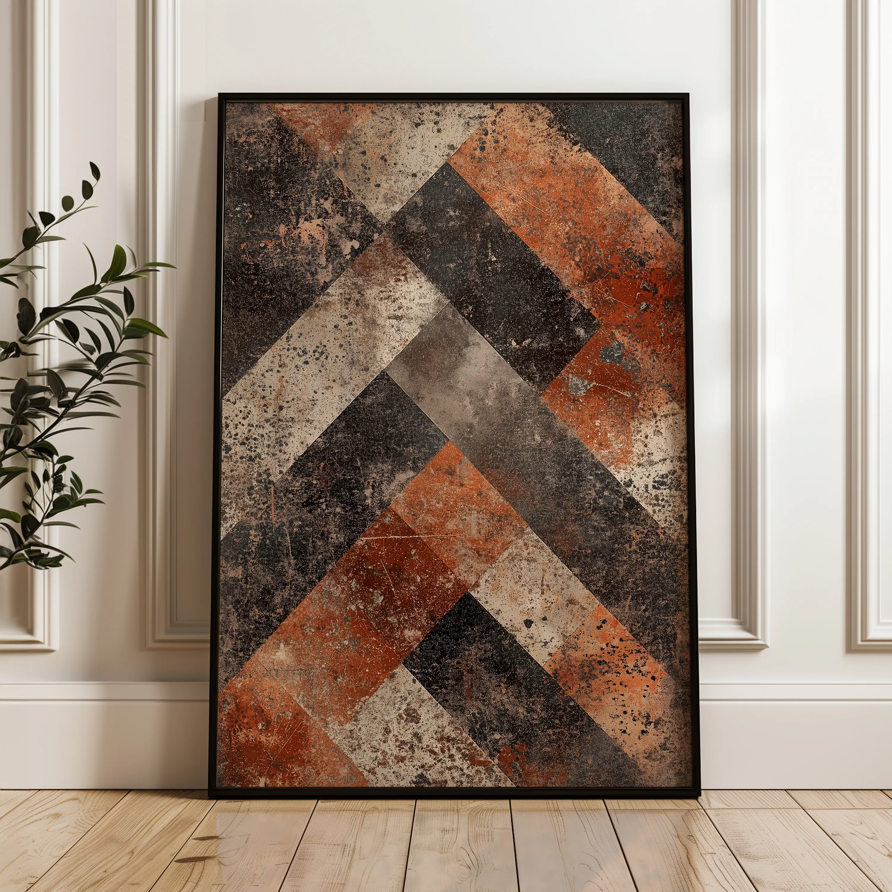 Abstract 550 Canvas Art 18" x 24" / 45 x 60 cm / Black