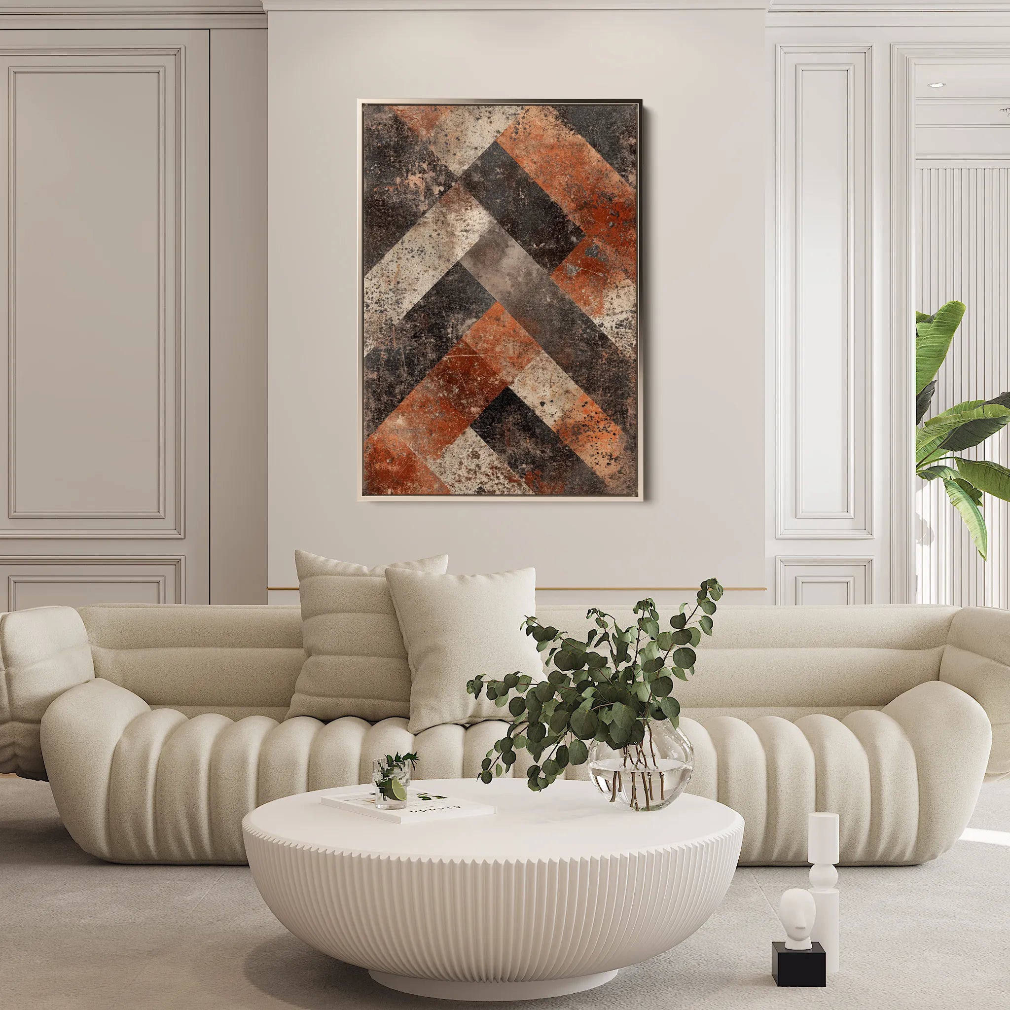 Abstract 550 Canvas Art 18" x 24" / 45 x 60 cm / Black