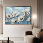 Floral 550 Canvas Art 18" x 24" / 45 x 60 cm / Black