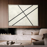 Abstract 551 Canvas Art 18" x 24" / 45 x 60 cm / Black