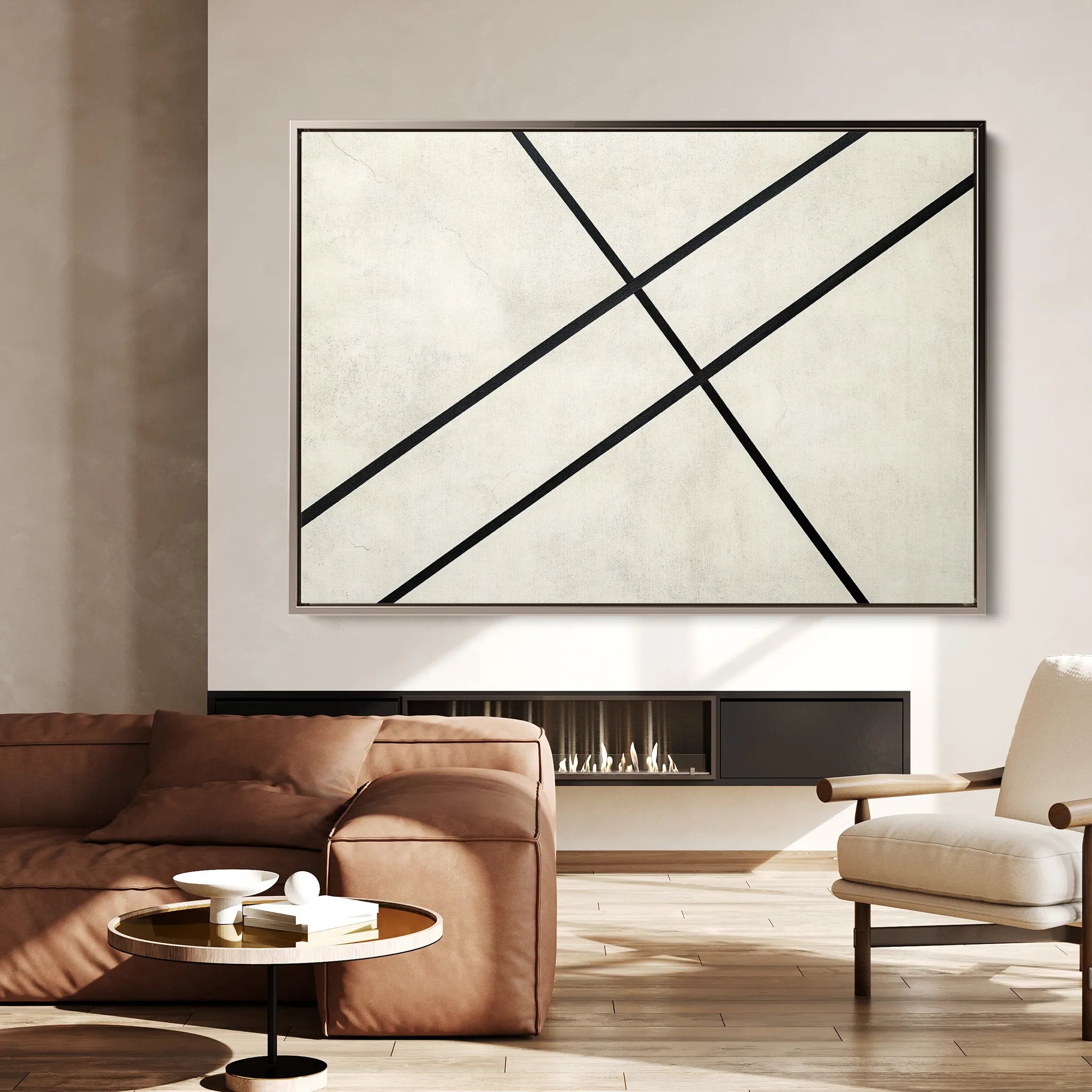 Abstract 551 Canvas Art 18" x 24" / 45 x 60 cm / Black