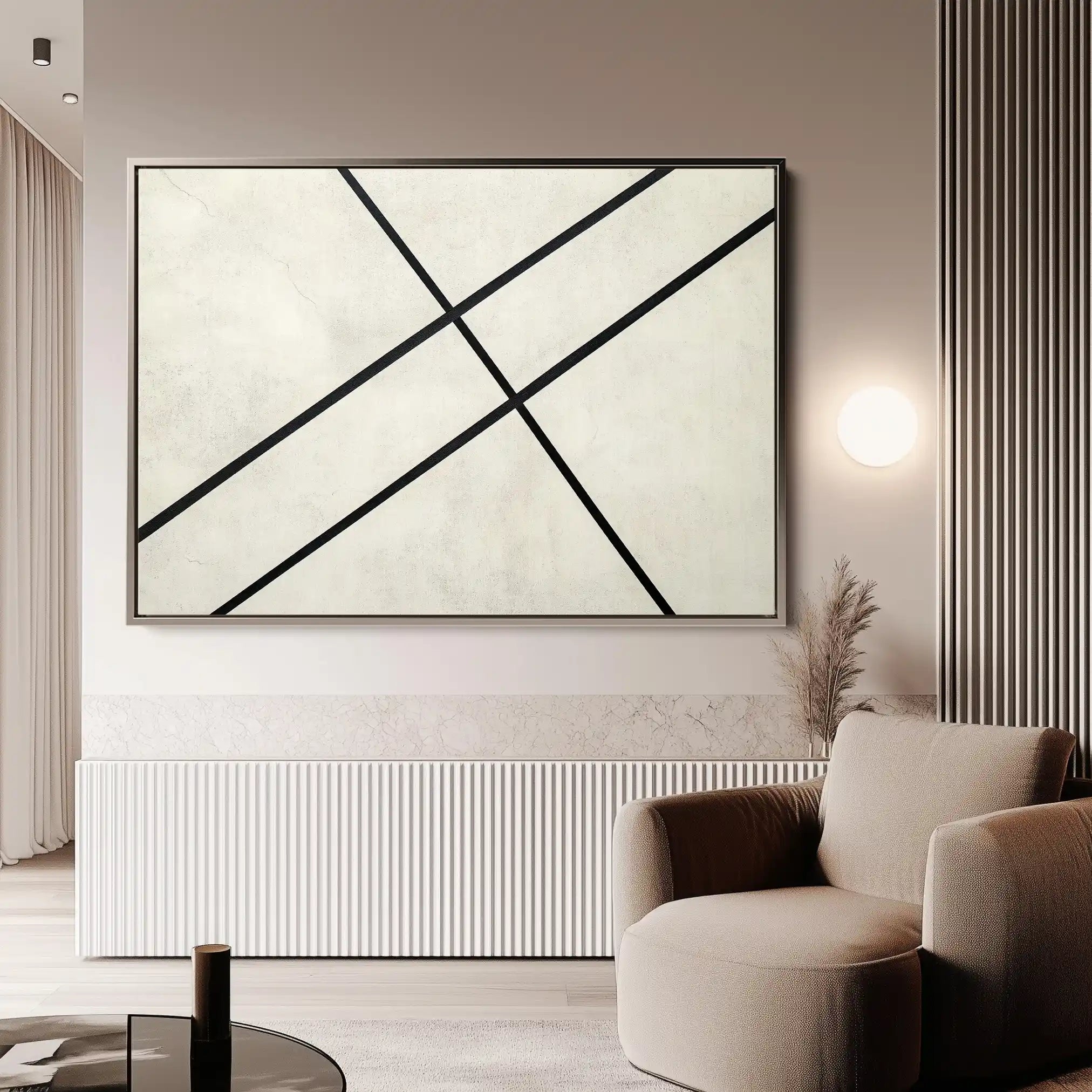 Abstract 551 Canvas Art 18" x 24" / 45 x 60 cm / Black