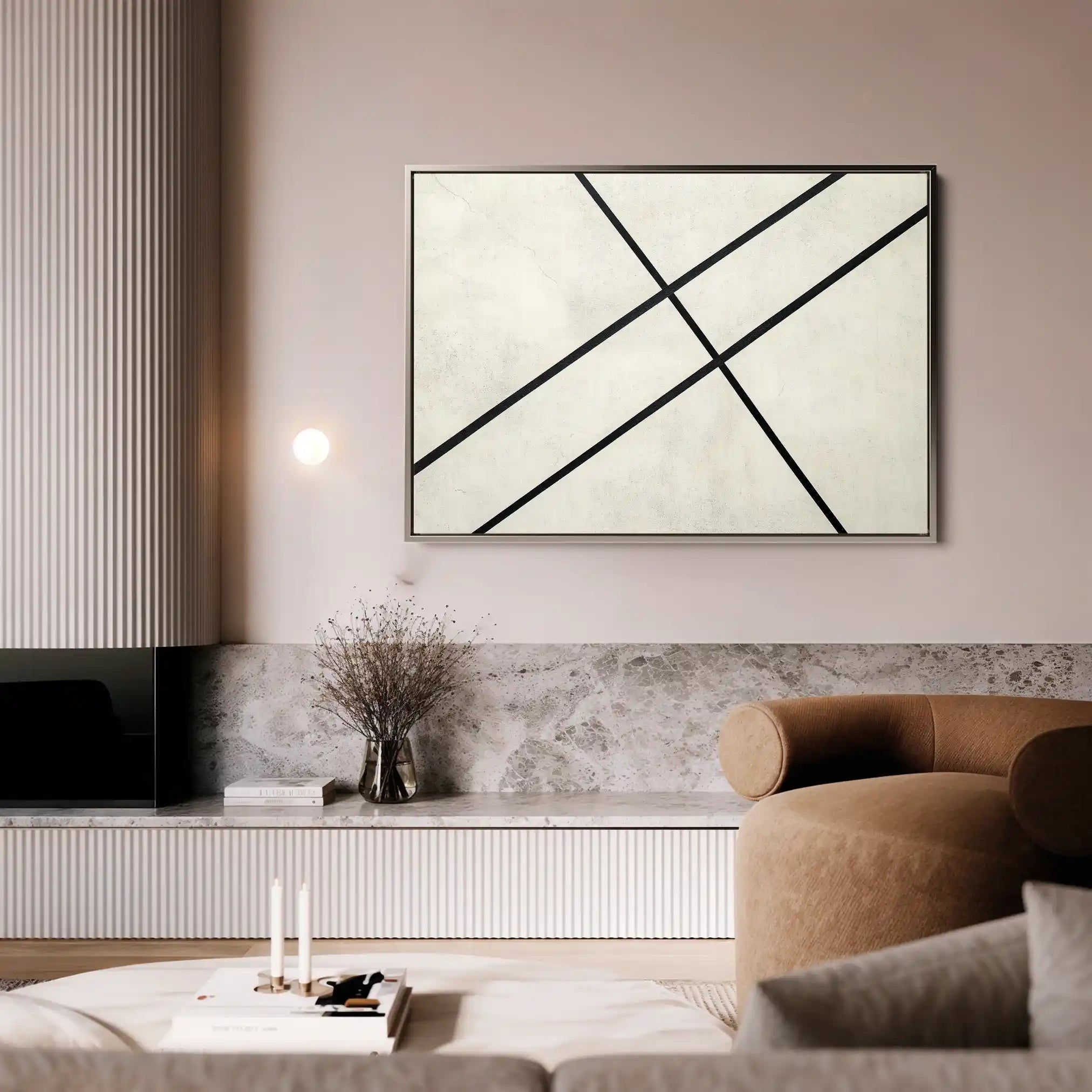 Abstract 551 Canvas Art 18" x 24" / 45 x 60 cm / Black