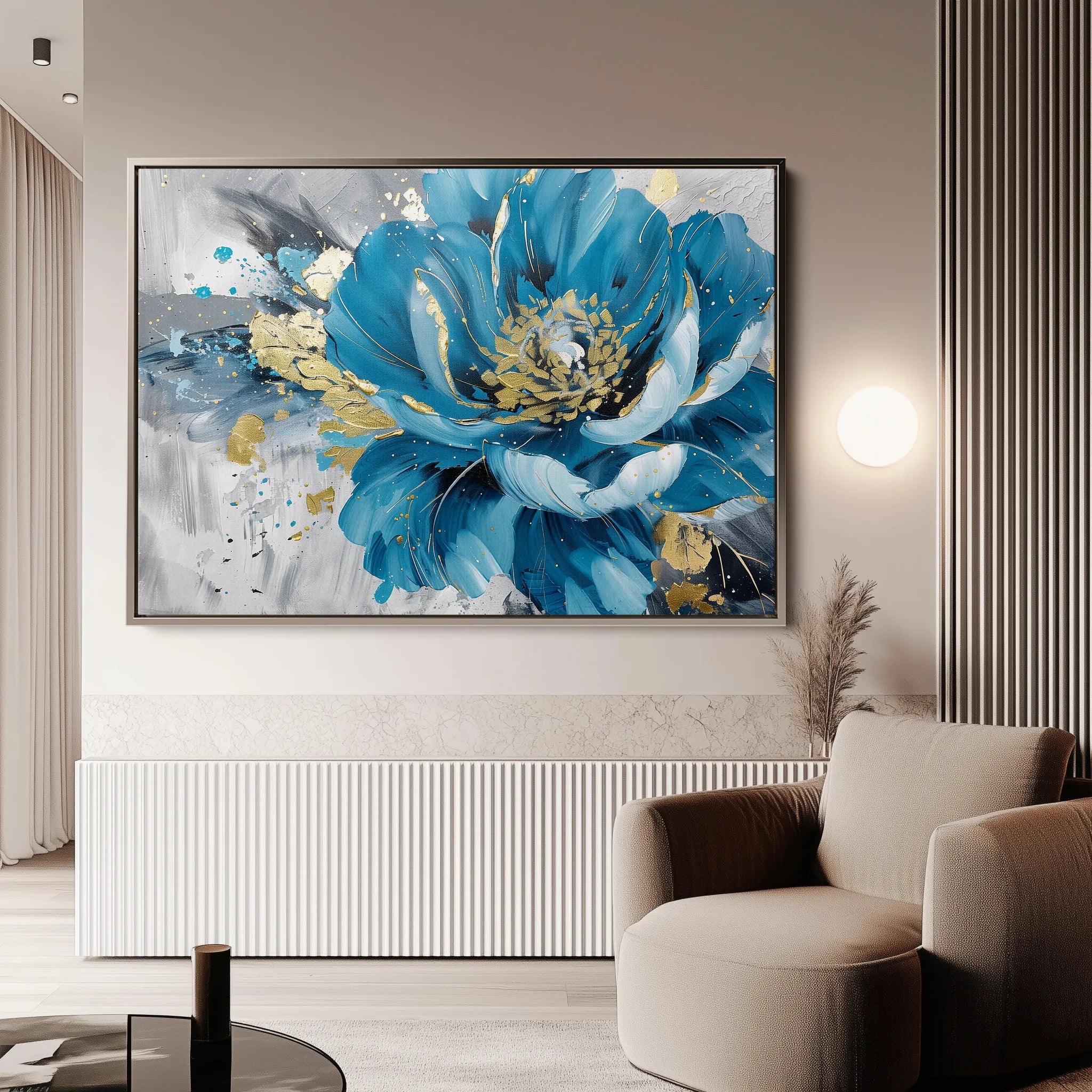Floral 551 Canvas Art 18" x 24" / 45 x 60 cm / Black