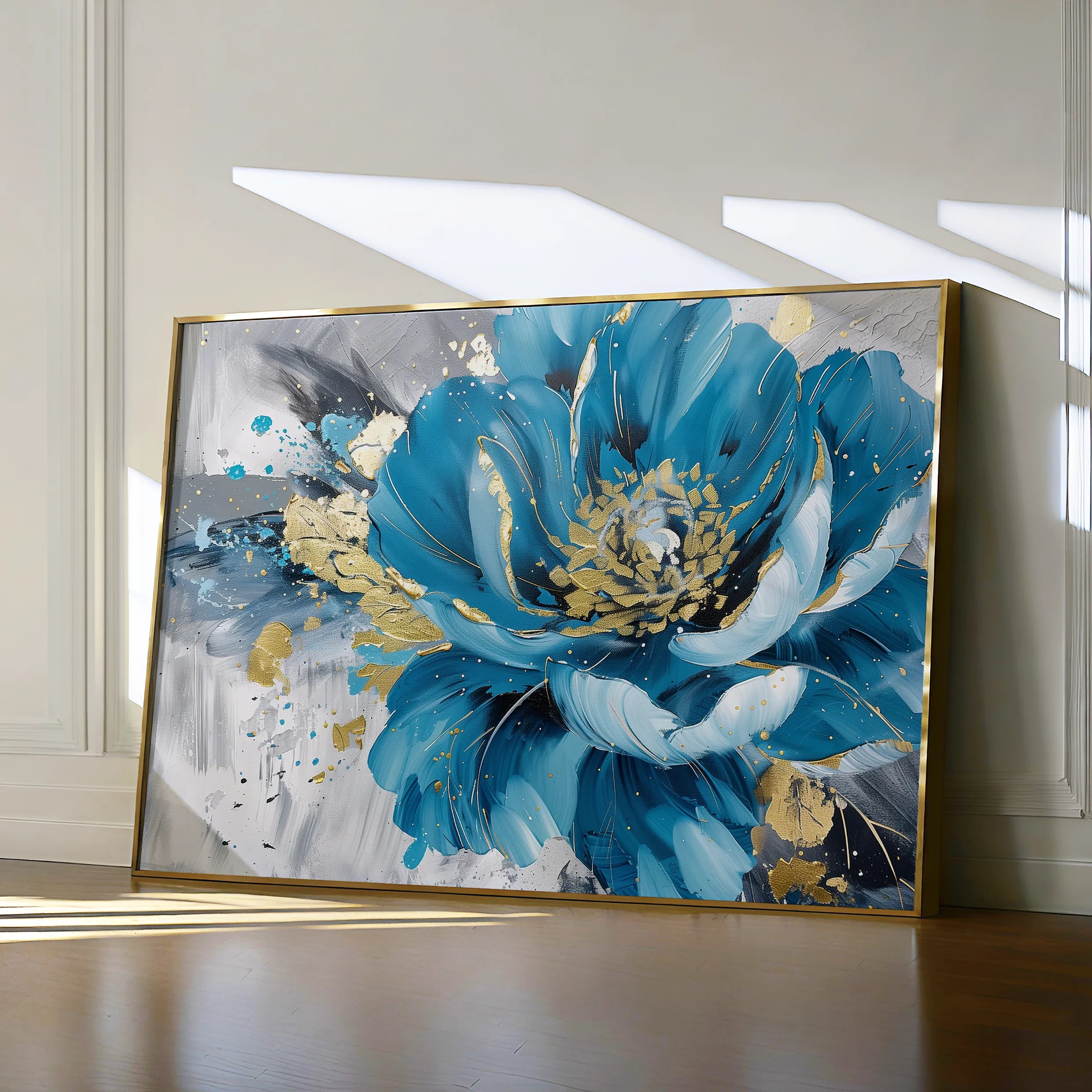 Floral 551 Canvas Art 18" x 24" / 45 x 60 cm / Black