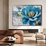 Floral 551 Canvas Art 18" x 24" / 45 x 60 cm / Black