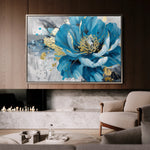 Floral 551 Canvas Art 18" x 24" / 45 x 60 cm / Black