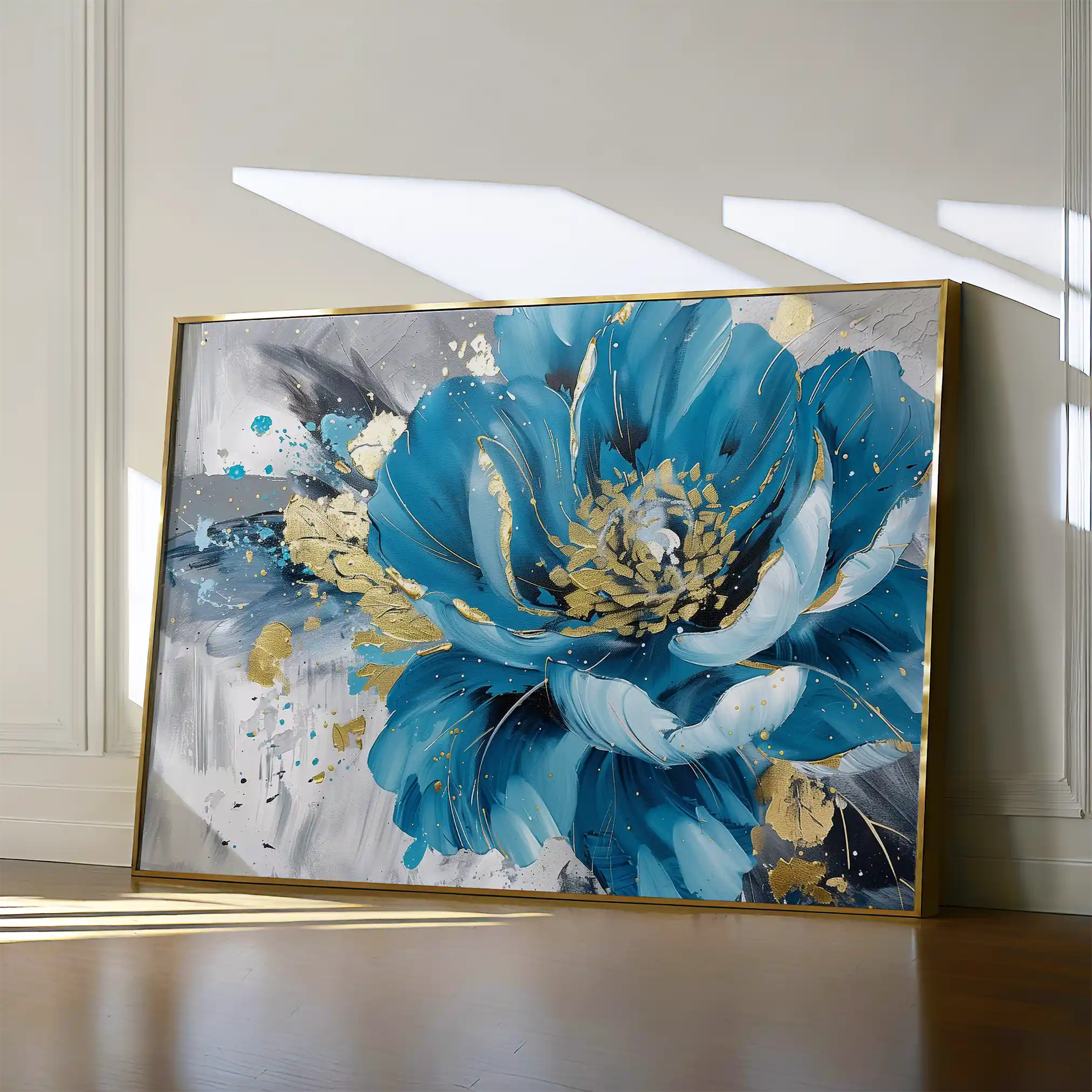 Floral 551 Canvas Art 60 x 40 cm / Black