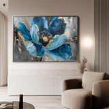Floral 552 Canvas Art 18" x 24" / 45 x 60 cm / Black