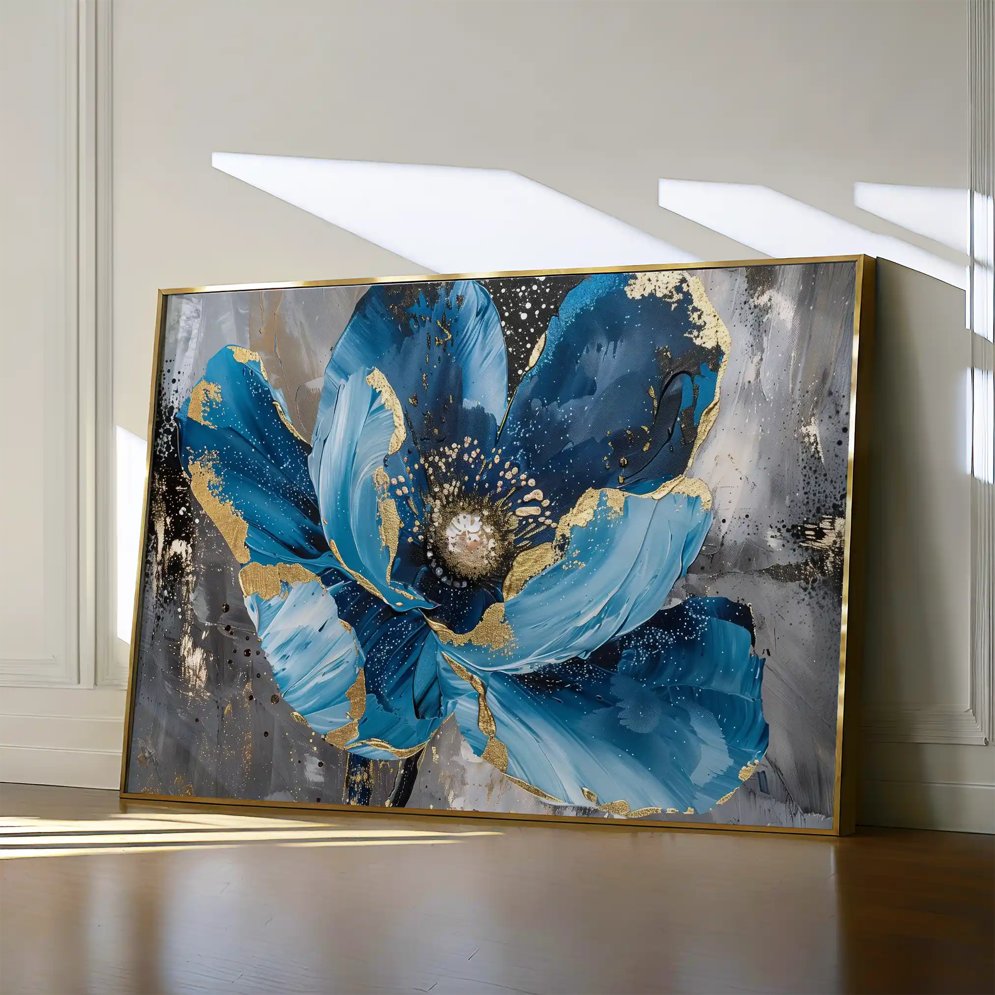 Floral 552 Canvas Art 60 x 40 cm / Black