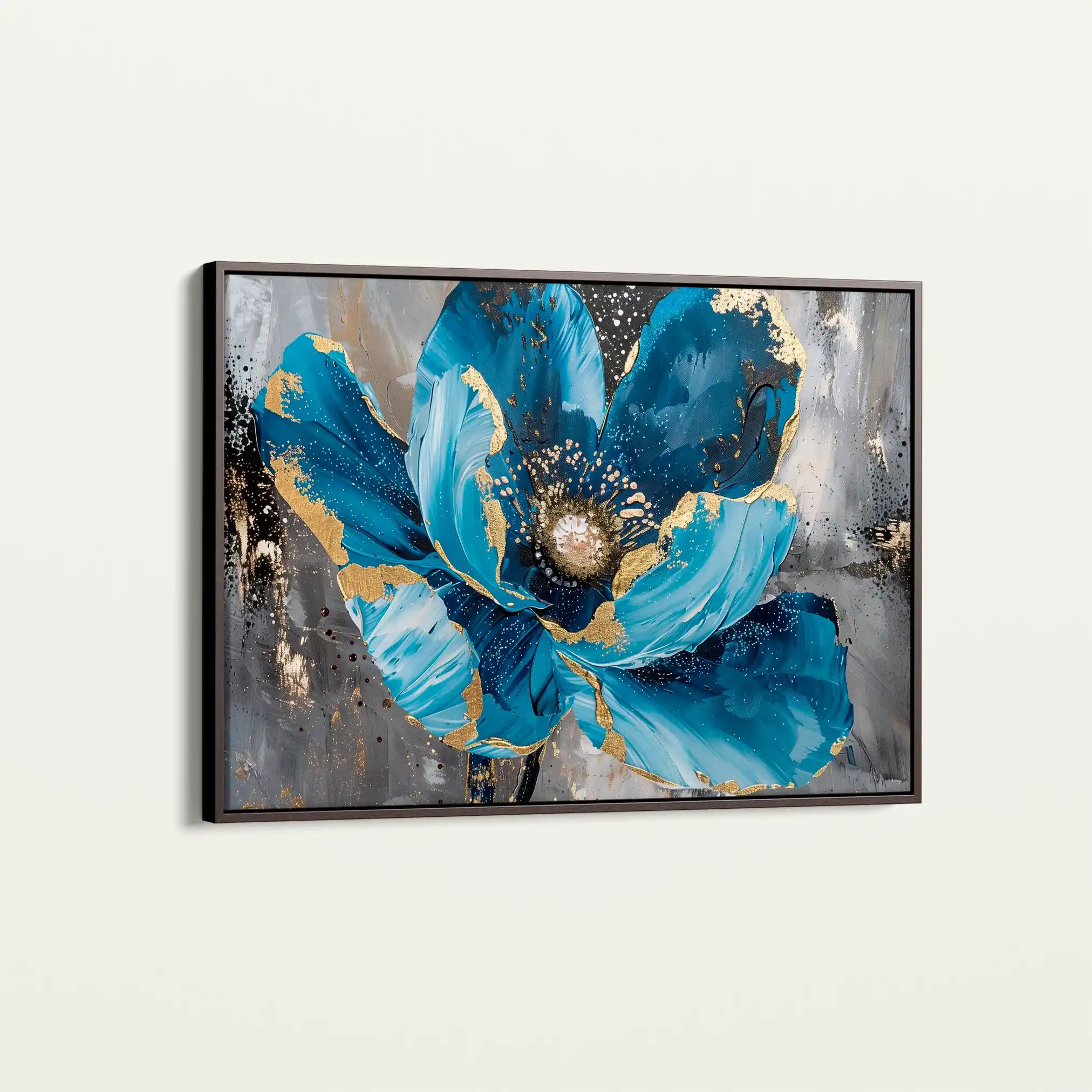 Floral 552 Canvas Art 60 x 40 cm / Black