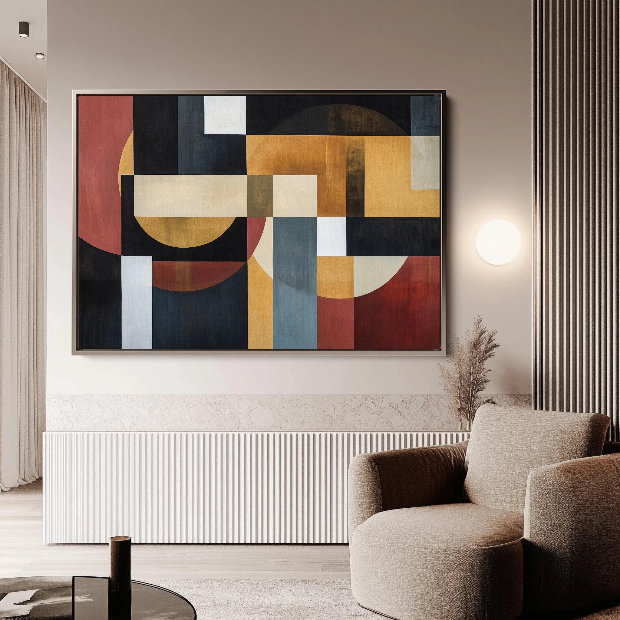 Abstract 553 Canvas Art 18" x 24" / 45 x 60 cm / Black