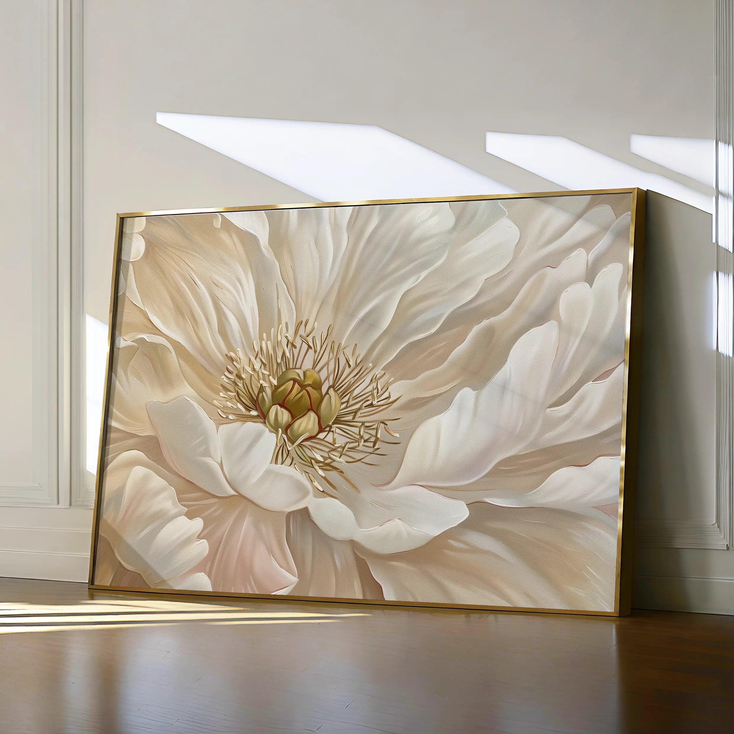 Floral 553 Canvas Art 18" x 24" / 45 x 60 cm / Black