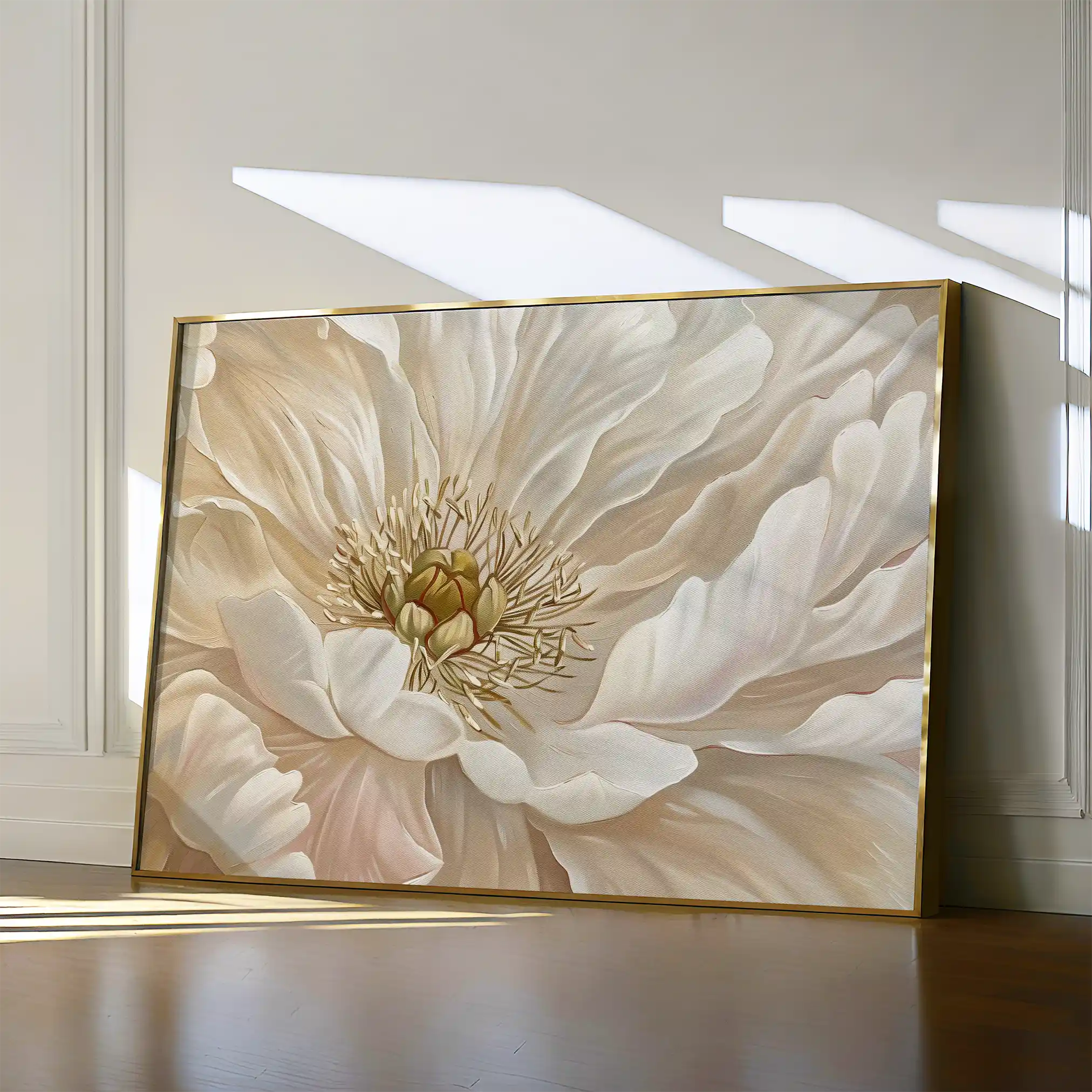 Floral 553 Canvas Art 60 x 40 cm / Black