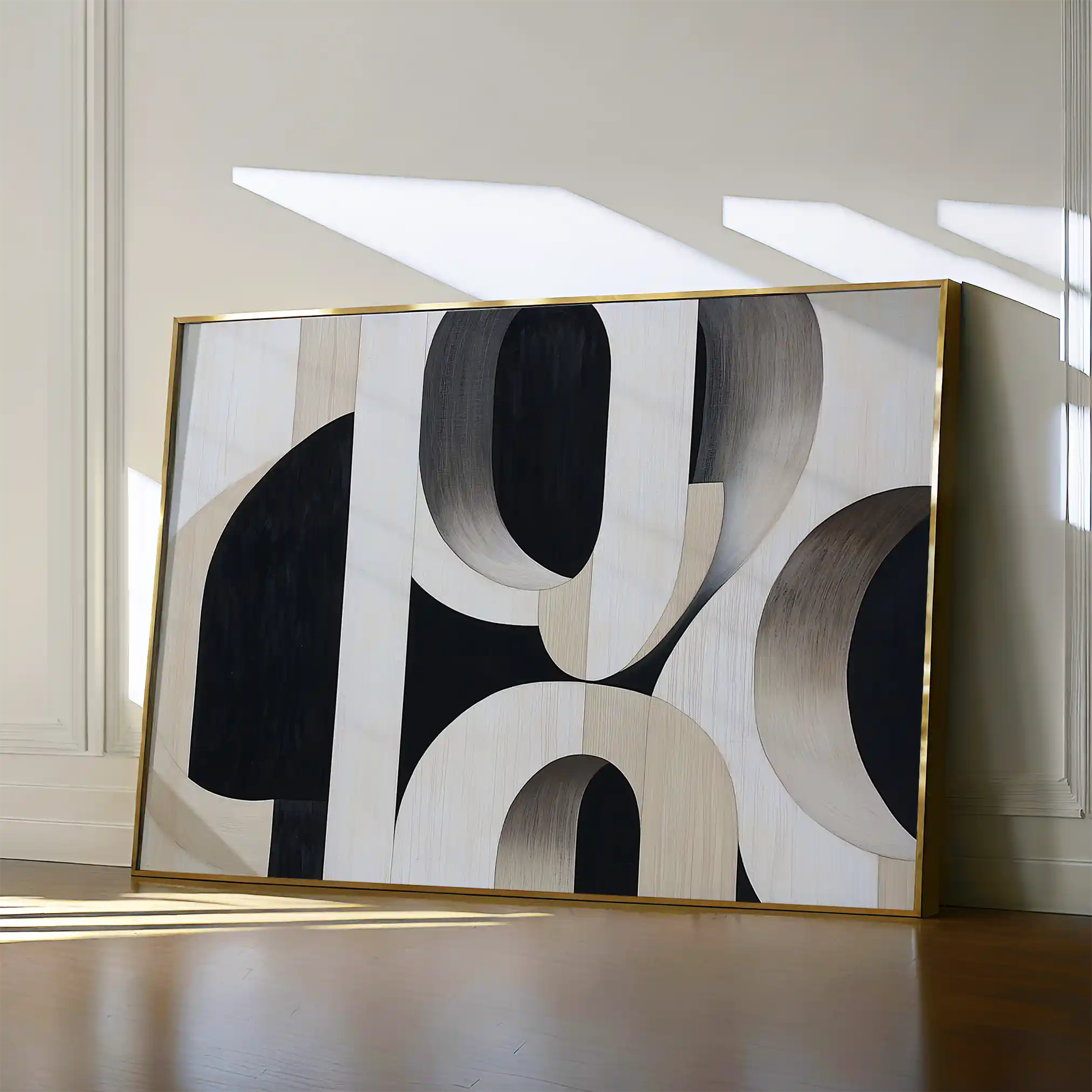 Abstract 554 Canvas Art 18" x 24" / 45 x 60 cm / Black