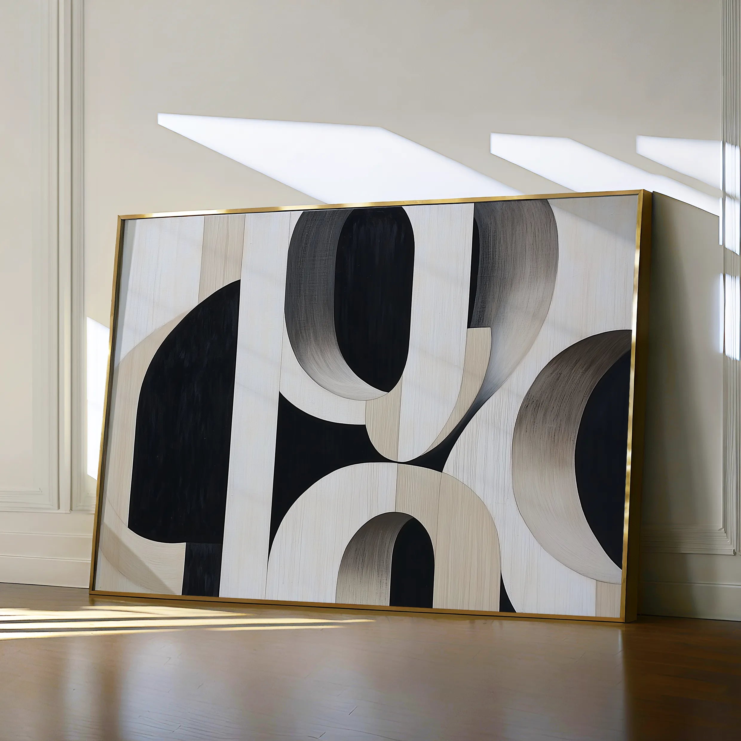 Abstract 554 Canvas Art 18" x 24" / 45 x 60 cm / Black