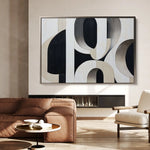 Abstract 554 Canvas Art 18" x 24" / 45 x 60 cm / Black