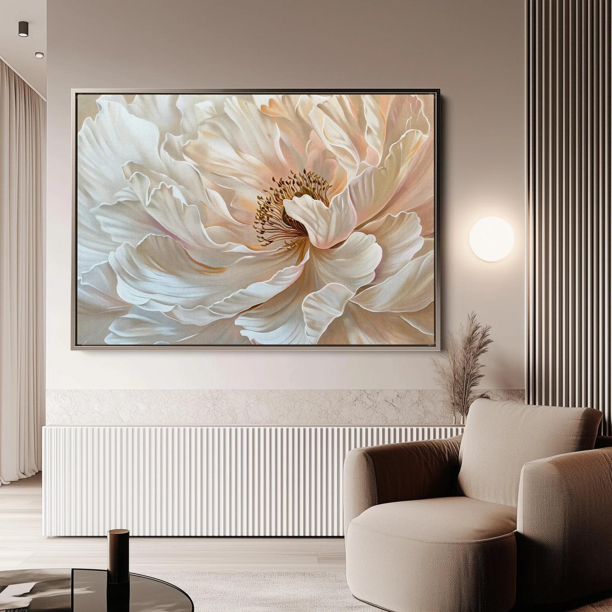 Floral 554 Canvas Art 18" x 24" / 45 x 60 cm / Black