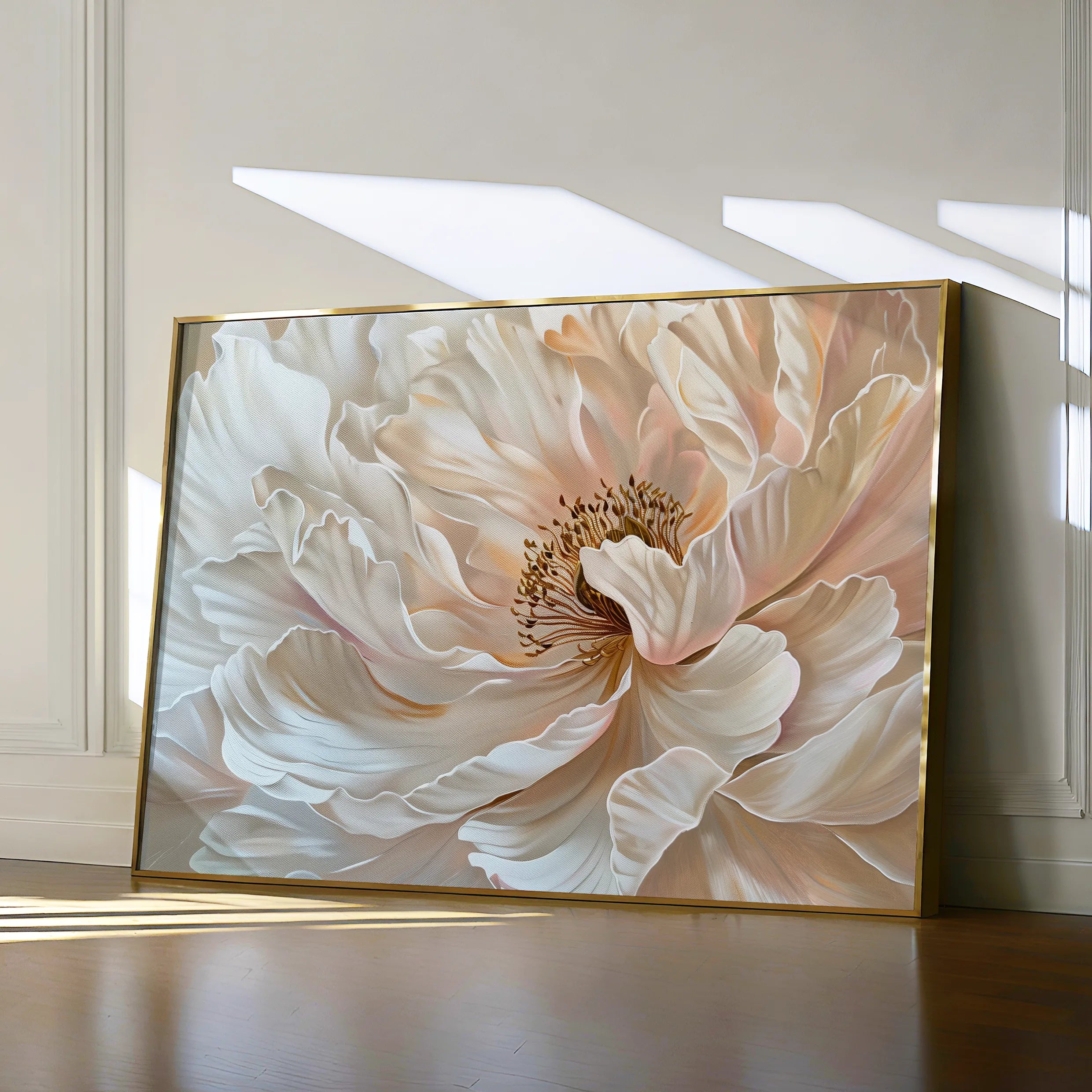 Floral 554 Canvas Art 18" x 24" / 45 x 60 cm / Black