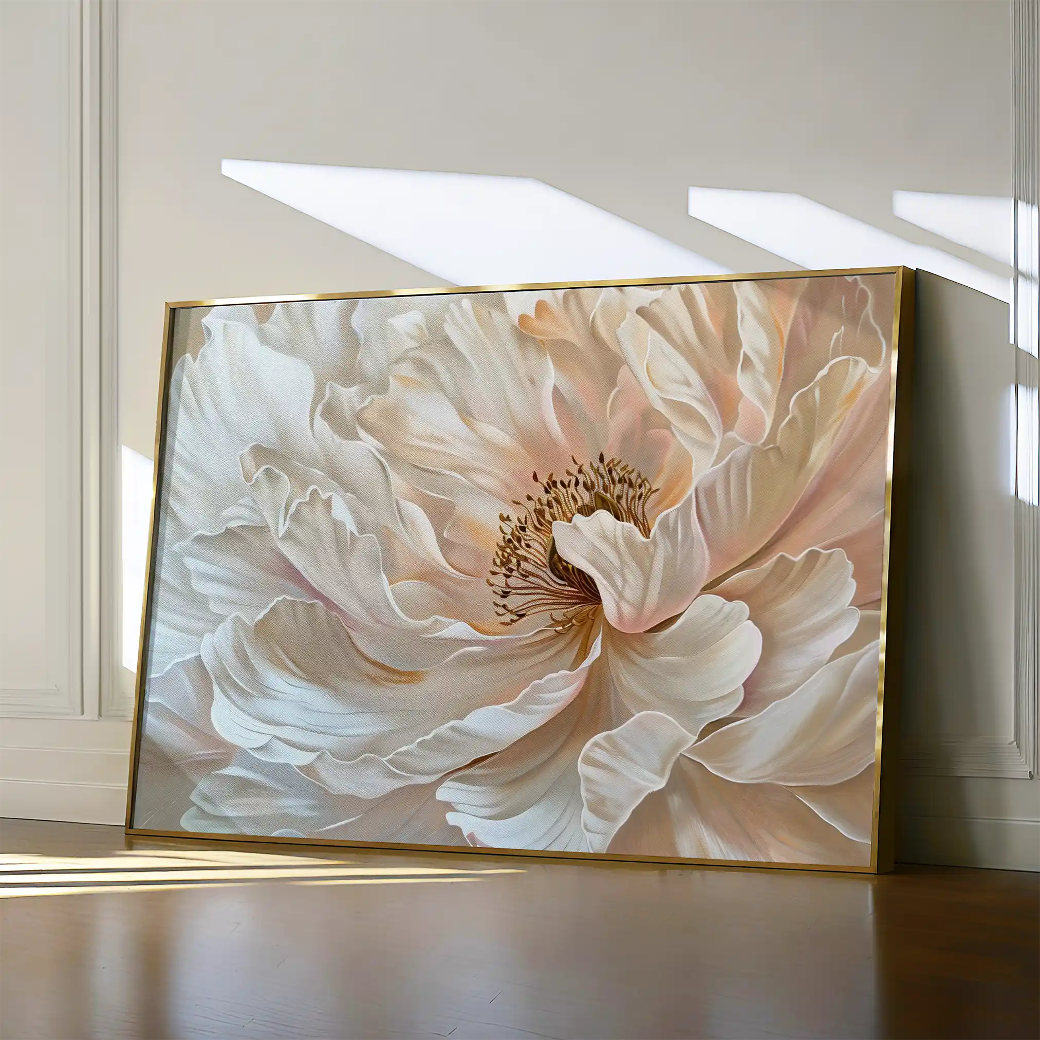 Floral 554 Canvas Art 60 x 40 cm / Black