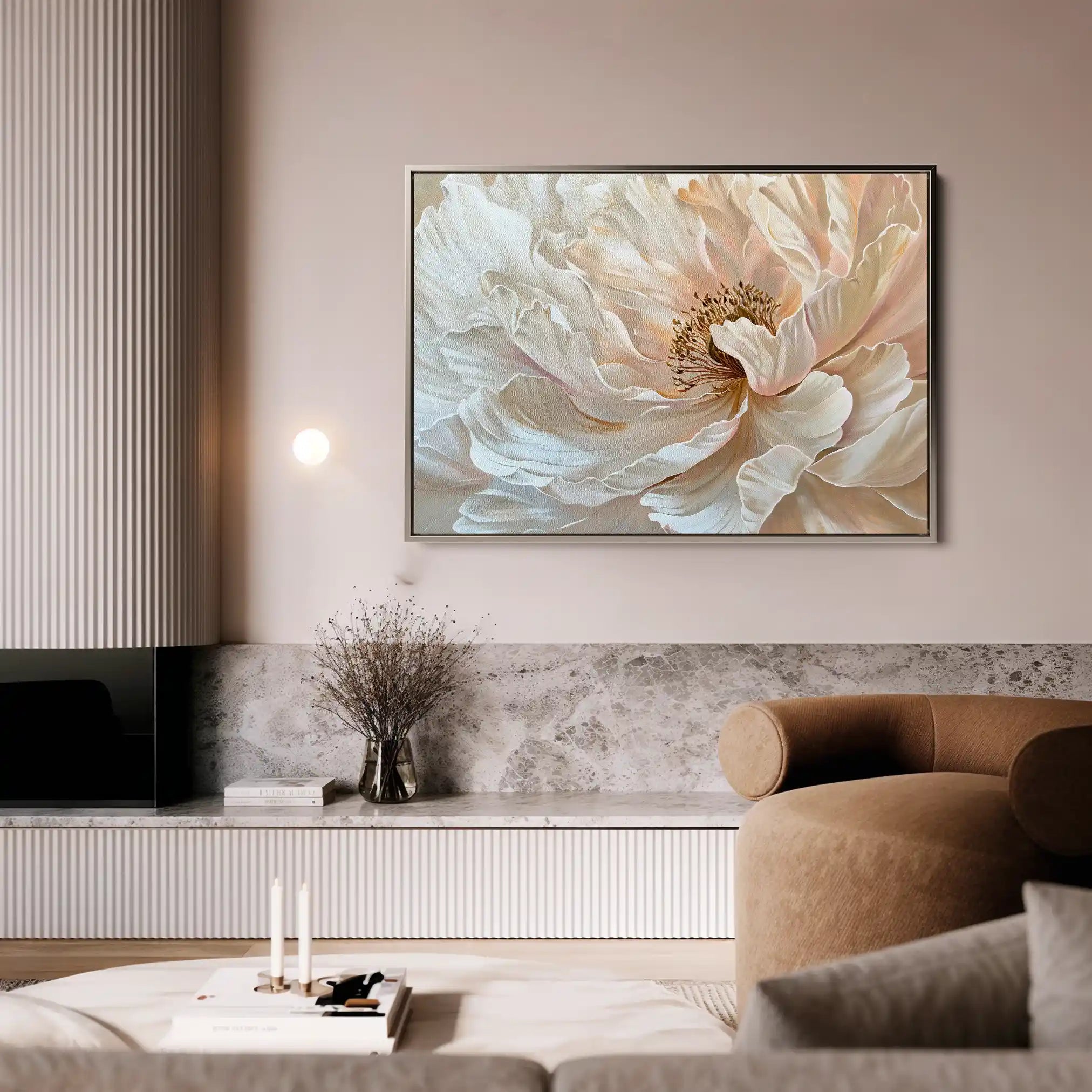 Floral 554 Canvas Art 60 x 40 cm / Black