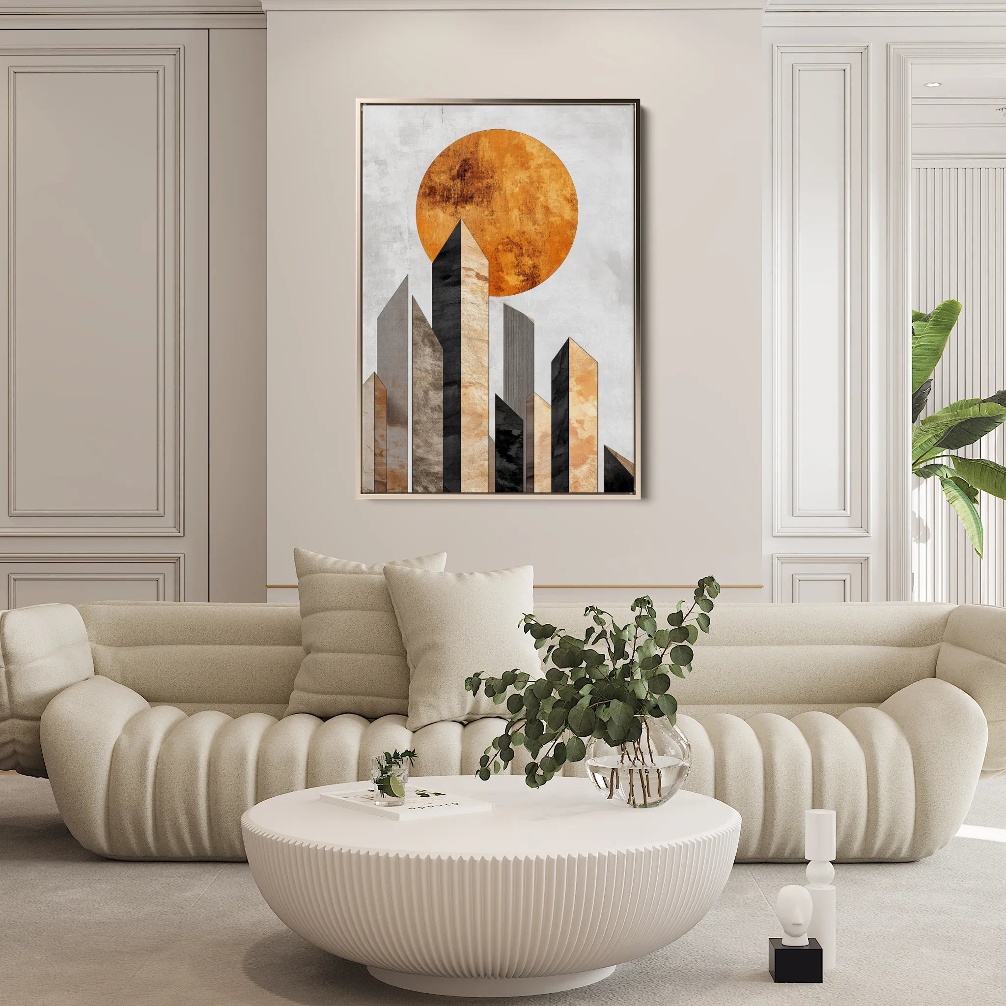 Abstract 555 Canvas Art 18" x 24" / 45 x 60 cm / Black