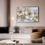 Floral 555 Canvas Art 18" x 24" / 45 x 60 cm / Black