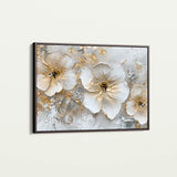 Floral 555 Canvas Art 18" x 24" / 45 x 60 cm / Black