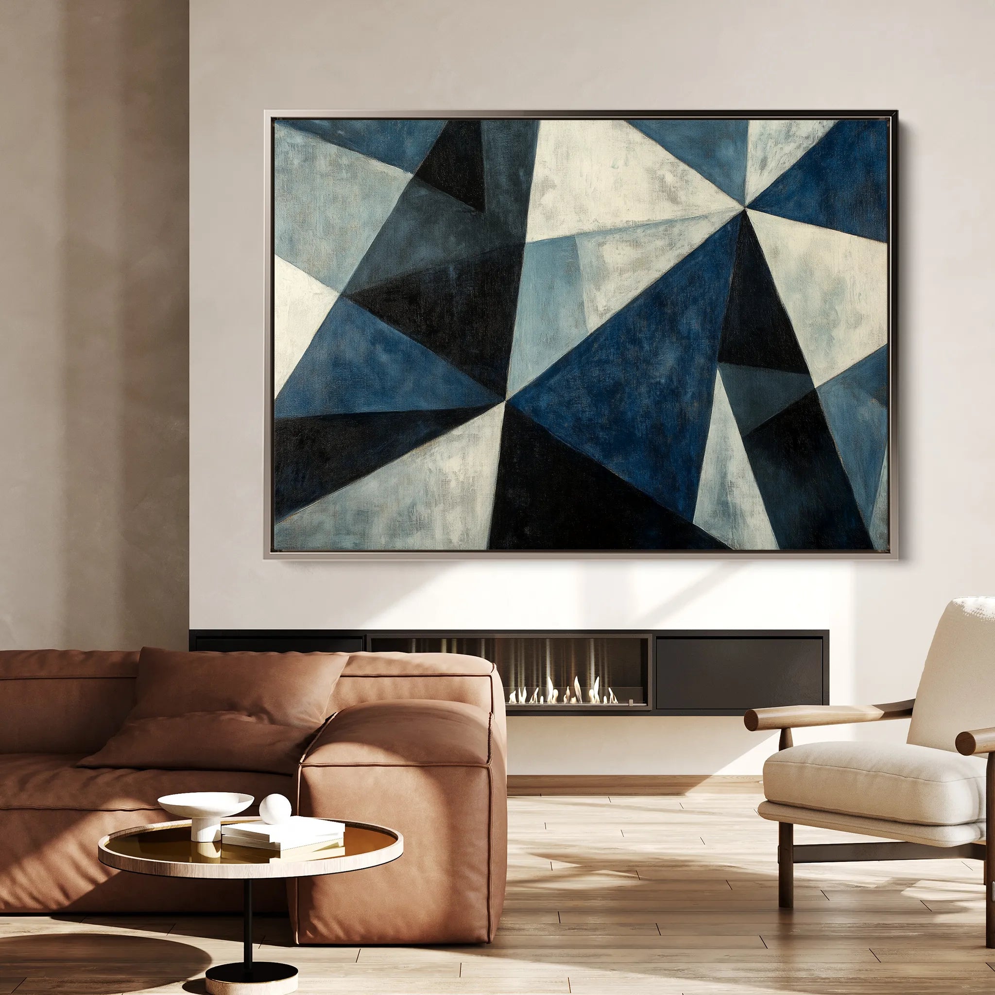 Abstract 556 Canvas Art 18" x 24" / 45 x 60 cm / Black