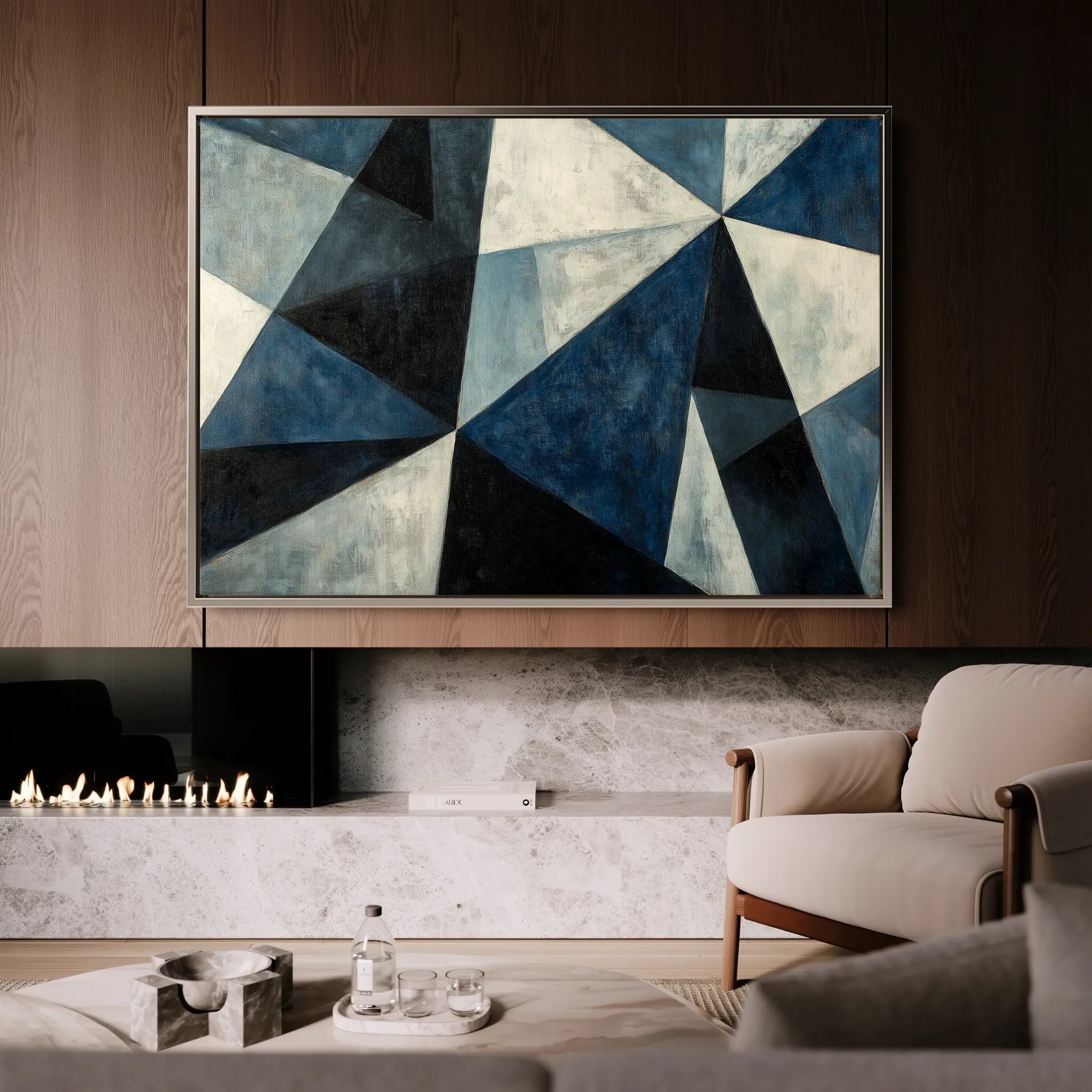 Abstract 556 Canvas Art 18" x 24" / 45 x 60 cm / Black