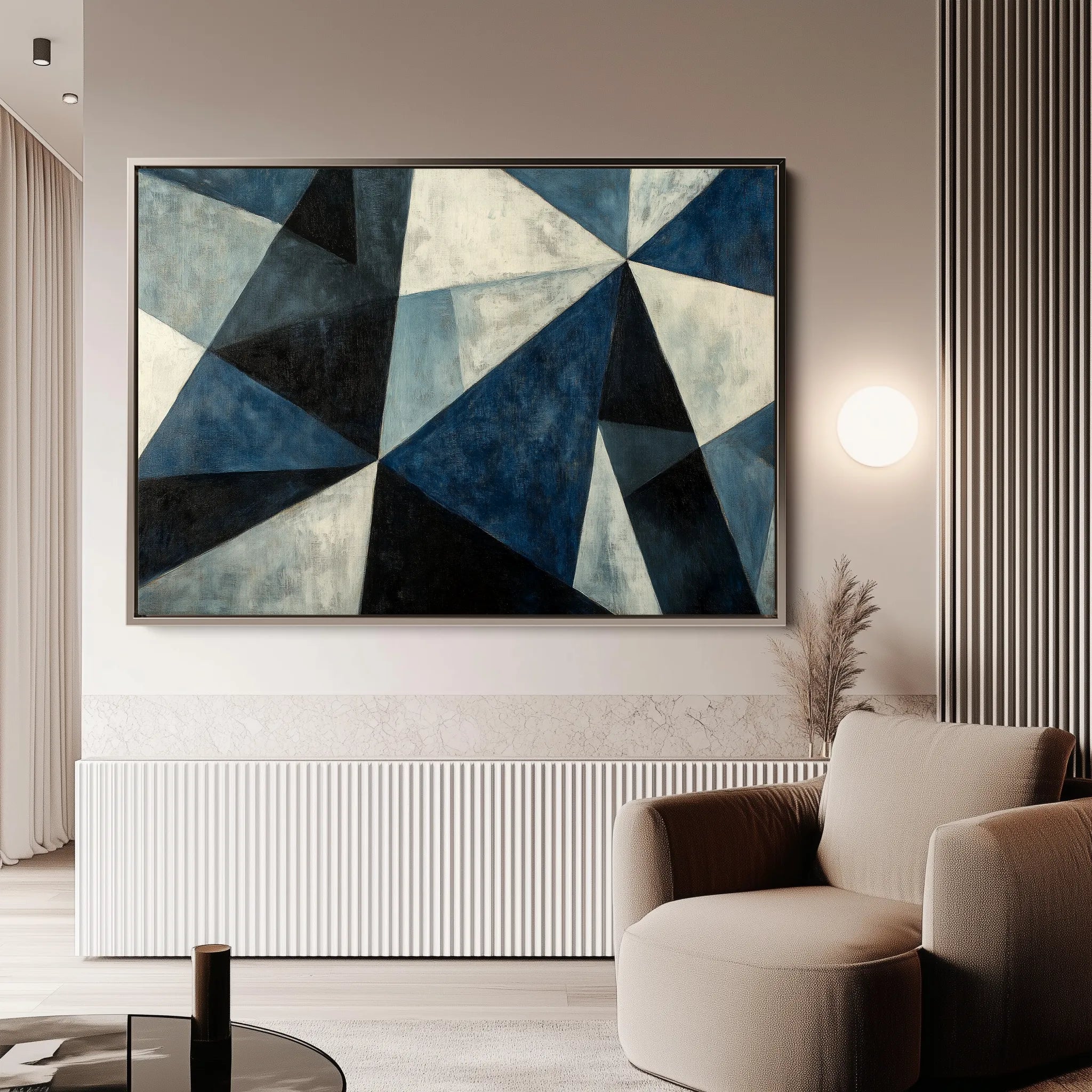 Abstract 556 Canvas Art 18" x 24" / 45 x 60 cm / Black