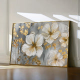Floral 556 Canvas Art 18" x 24" / 45 x 60 cm / Black