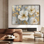 Floral 556 Canvas Art 18" x 24" / 45 x 60 cm / Black