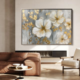 Floral 556 Canvas Art 18" x 24" / 45 x 60 cm / Black