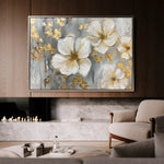 Floral 556 Canvas Art 18" x 24" / 45 x 60 cm / Black