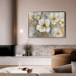 Floral 556 Canvas Art 18" x 24" / 45 x 60 cm / Black