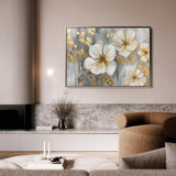 Floral 556 Canvas Art 18" x 24" / 45 x 60 cm / Black
