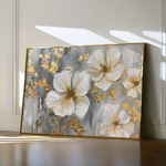 Floral 556 Canvas Art 60 x 40 cm / Black