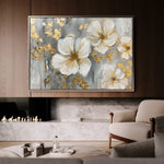 Floral 556 Canvas Art 60 x 40 cm / Black