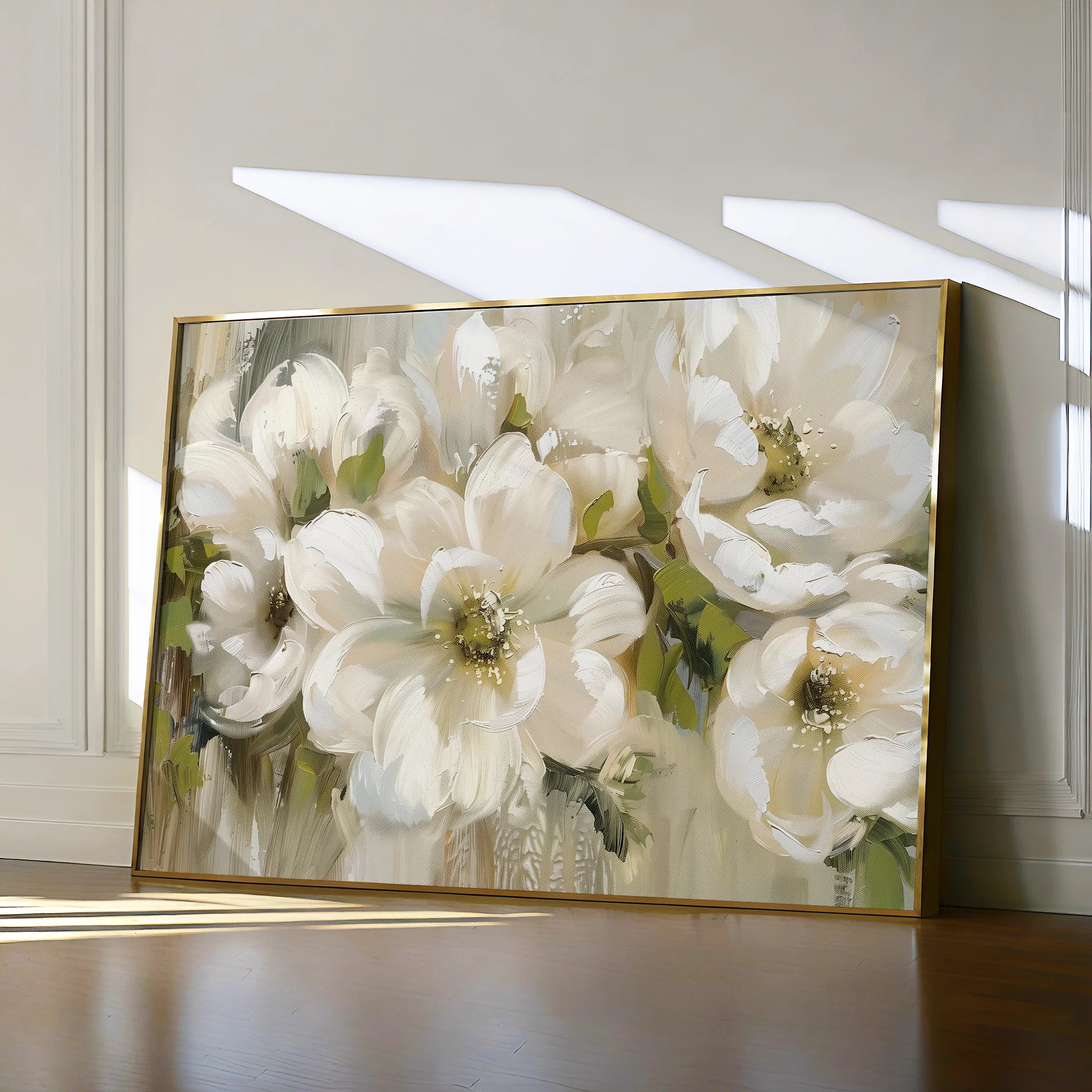 Floral 557 Canvas Art 18" x 24" / 45 x 60 cm / Black