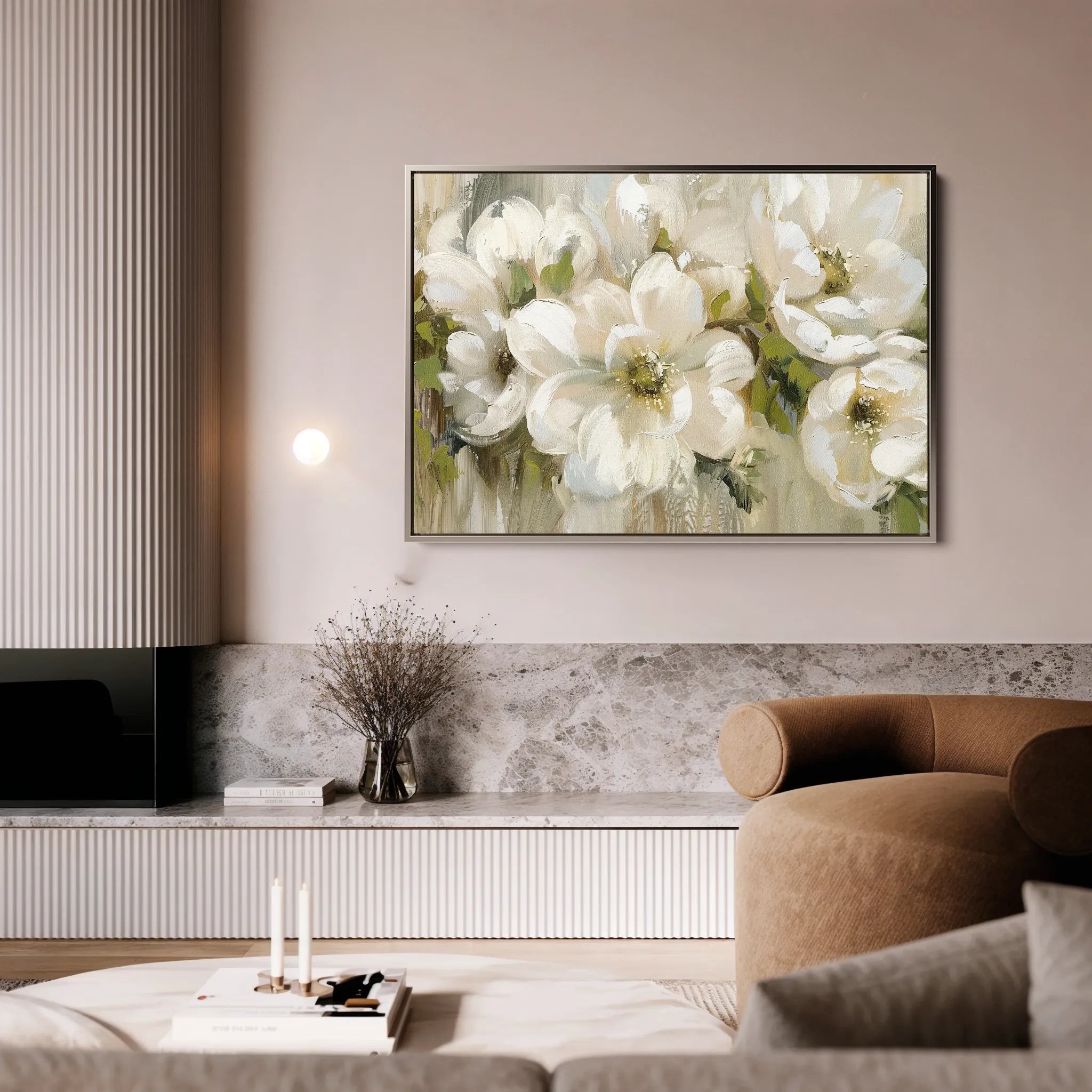 Floral 557 Canvas Art 18" x 24" / 45 x 60 cm / Black