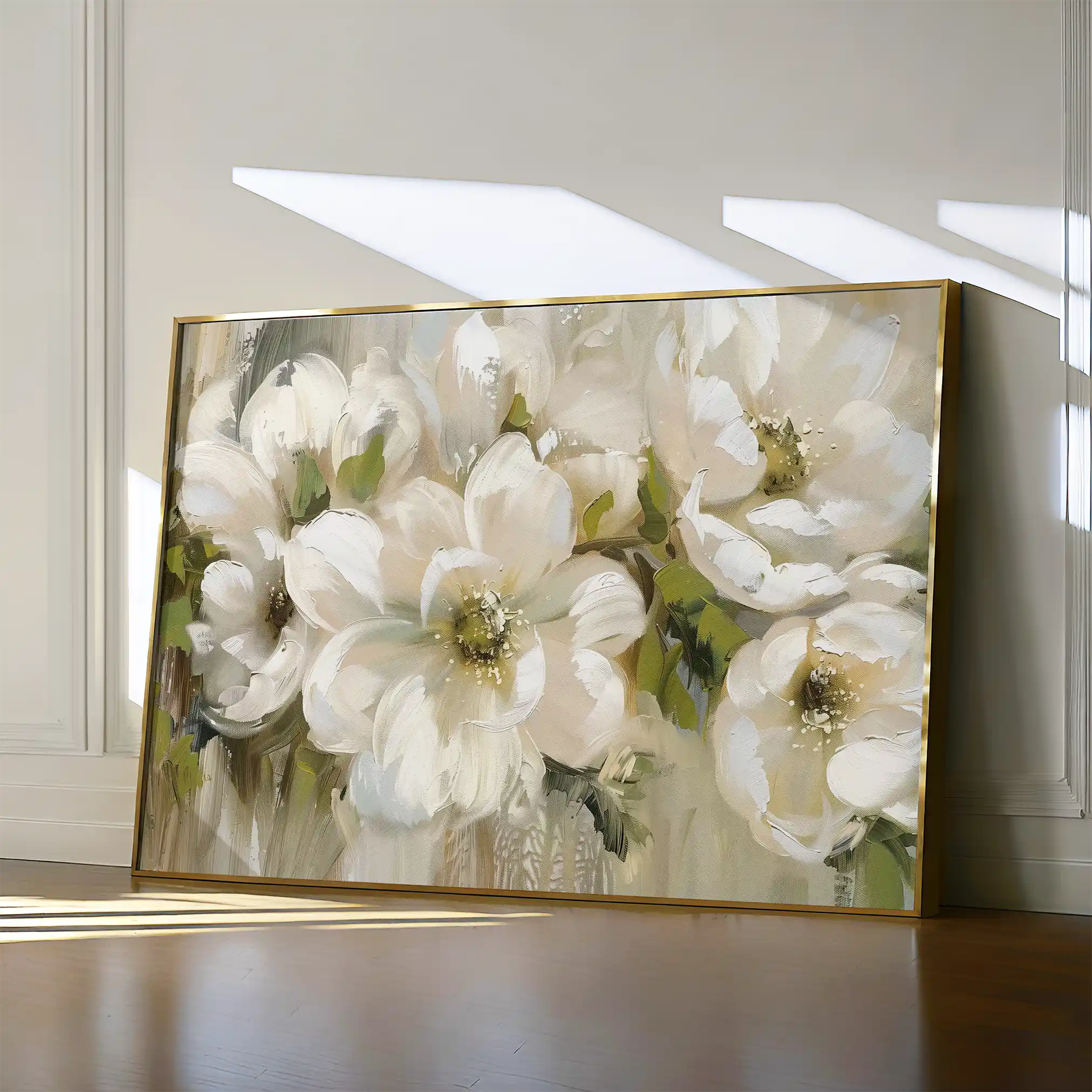Floral 557 Canvas Art 60 x 40 cm / Black