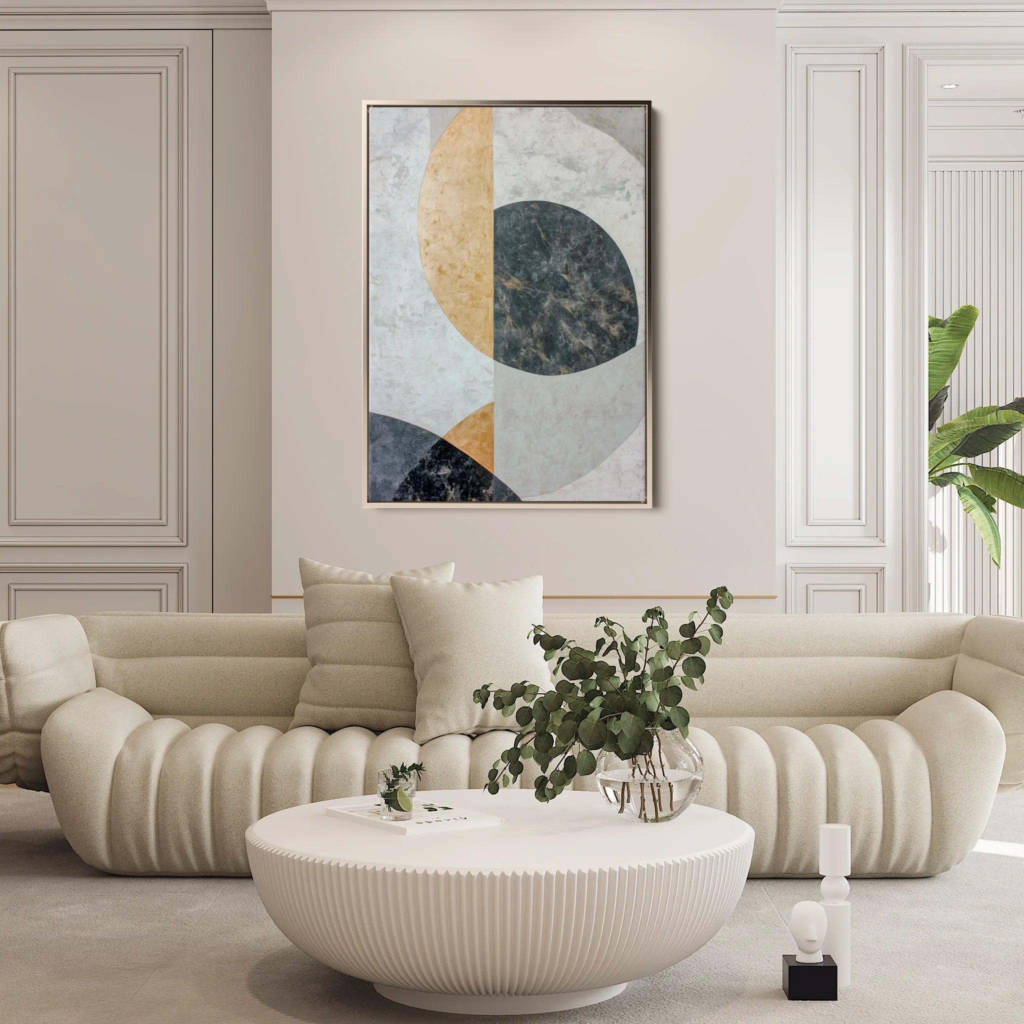 Abstract 558 Canvas Art 18" x 24" / 45 x 60 cm / Black