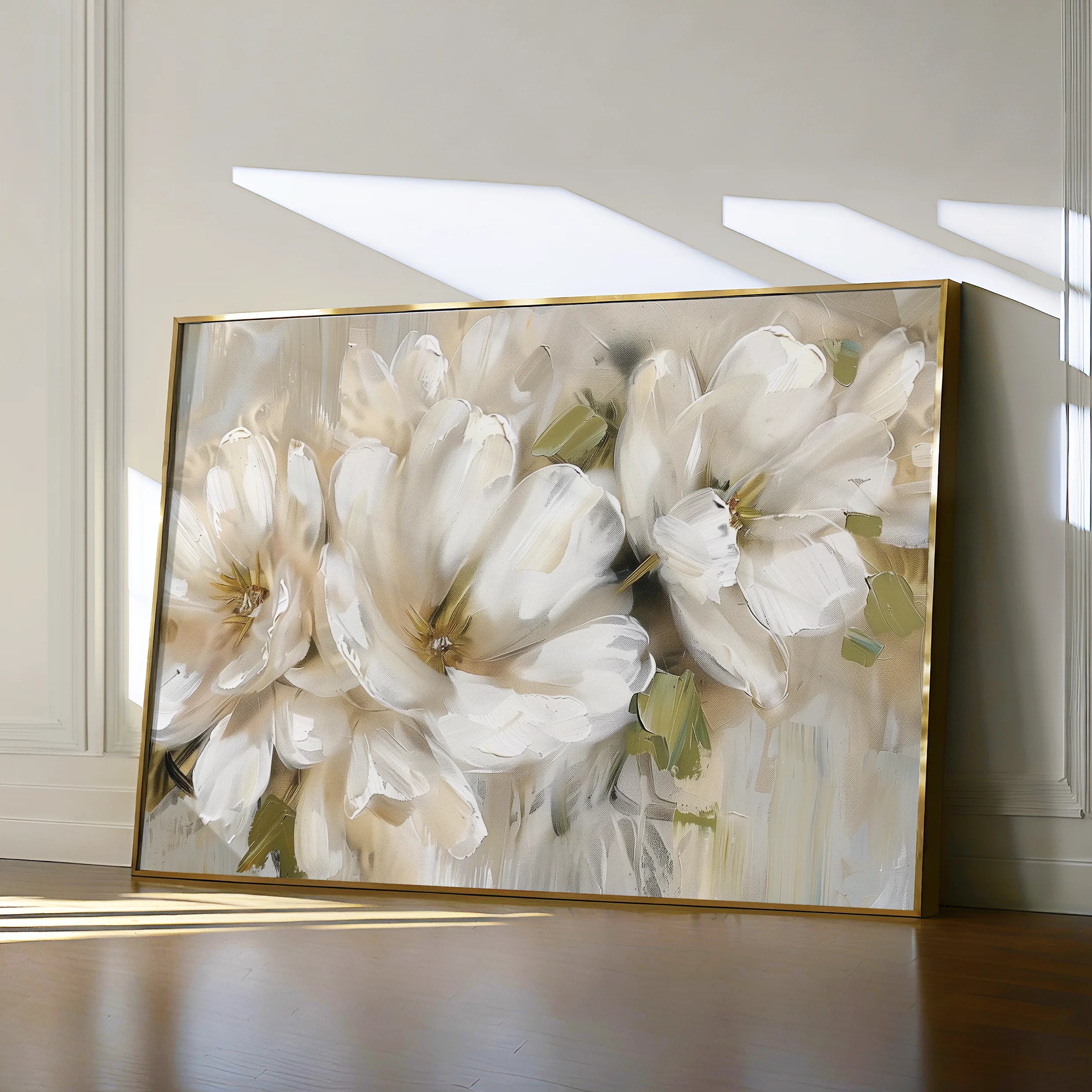 Floral 558 Canvas Art 18" x 24" / 45 x 60 cm / Black