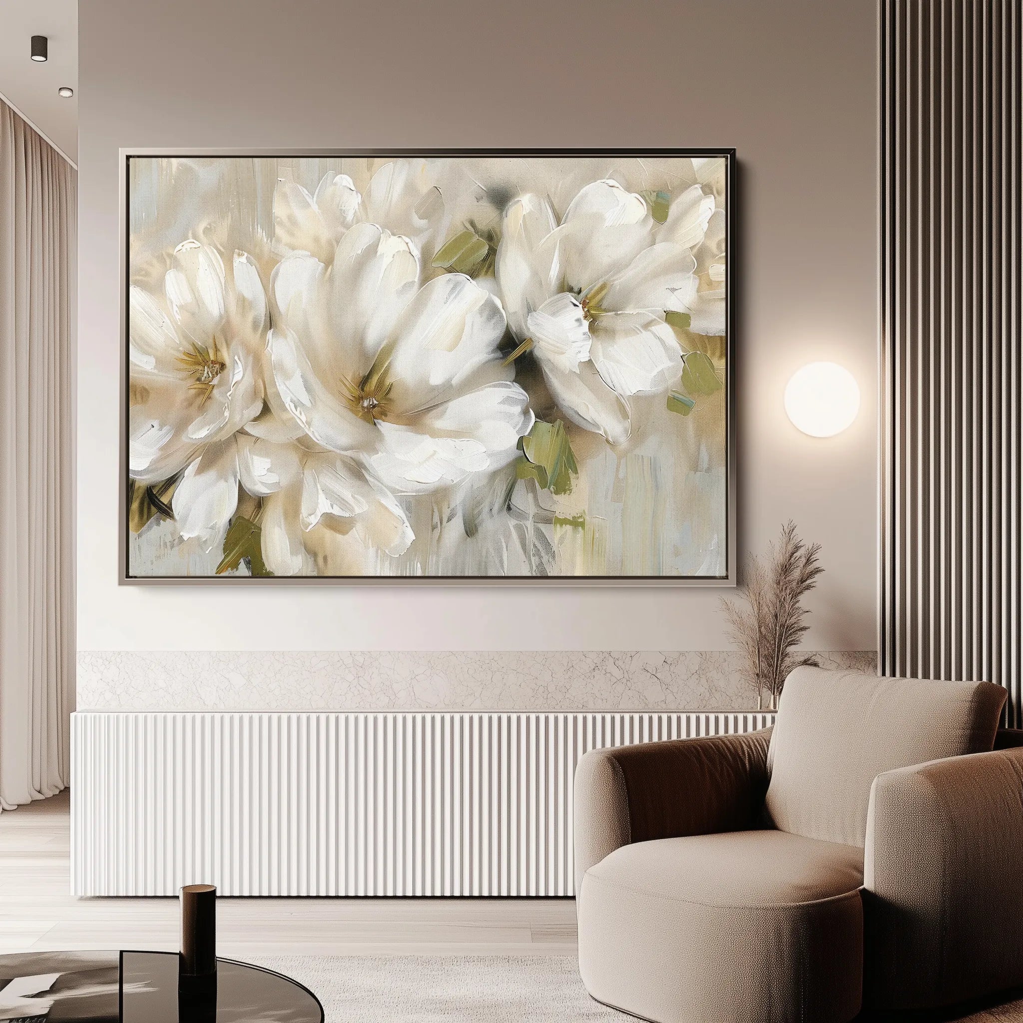 Floral 558 Canvas Art 18" x 24" / 45 x 60 cm / Black
