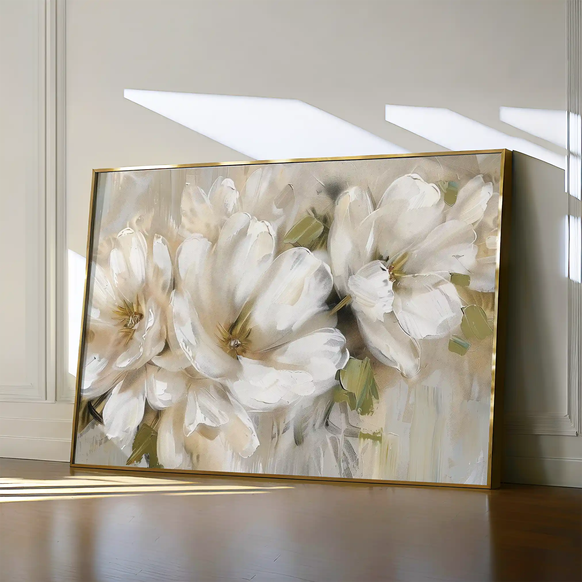 Floral 558 Canvas Art 60 x 40 cm / Black