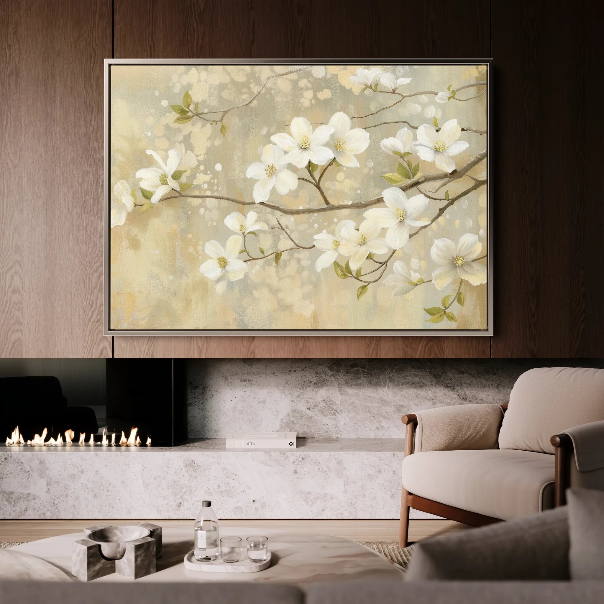 Floral 559 Canvas Art 18" x 24" / 45 x 60 cm / Black