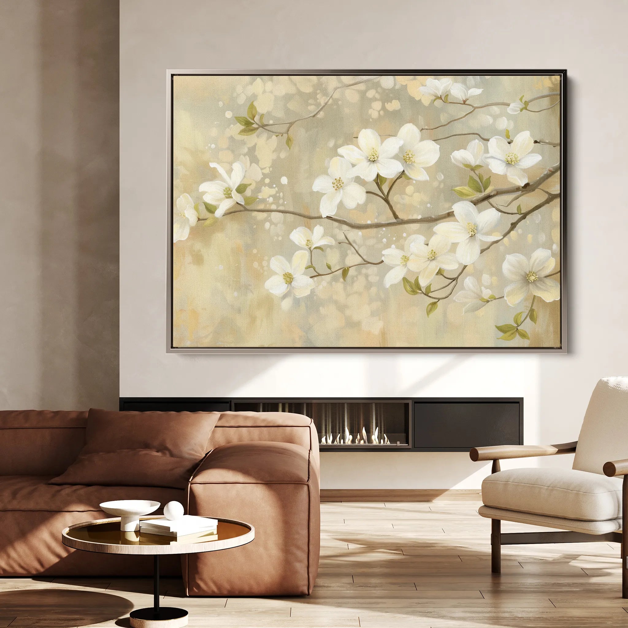 Floral 559 Canvas Art 18" x 24" / 45 x 60 cm / Black