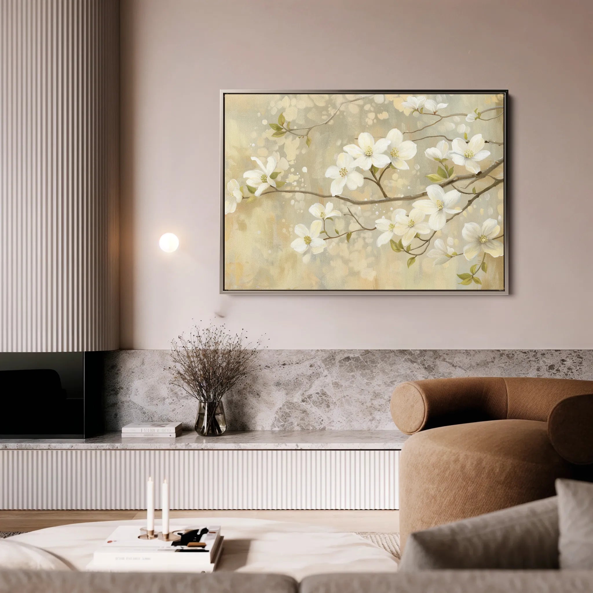 Floral 559 Canvas Art 18" x 24" / 45 x 60 cm / Black